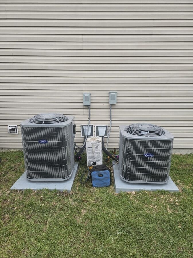 AC units being repaired
