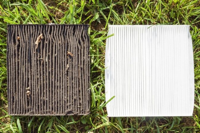 Clean vs Dirty HVAC air filters